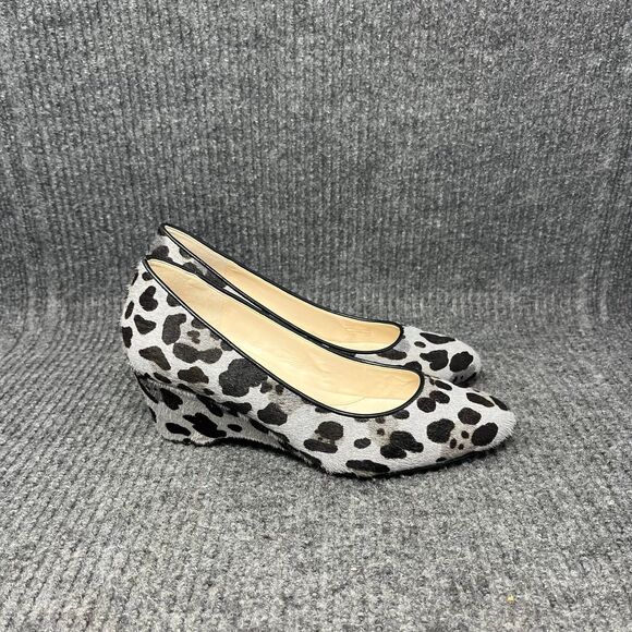 Cole Haan Go To Wedge Heels Cheetah Animal Print Dyed Calf Hair Womens 6 B - Picture 1 of 7